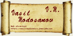 Vasil Modošanov vizit kartica